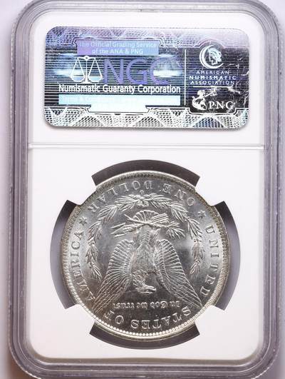 观钱 近现代机制币拍卖No.010（全场顺丰包邮，不区分偏远地区，本场5月5日开始发货）  1884-O 美国摩根银元 NGC MS62 新奥尔良造币厂，19 世纪西部白银传奇，明亮的银白光泽，无流通磨损痕迹，摩根女神的发丝、花冠细节清晰，底板状态良好