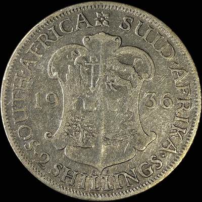 【雨安】【直播拍卖】【裸币套币-001期】 2026-04-24 周五 19:30 (金价1034, 银价18.00) [裸币各国] South Africa 南非 2先令 1936年 乔治五世