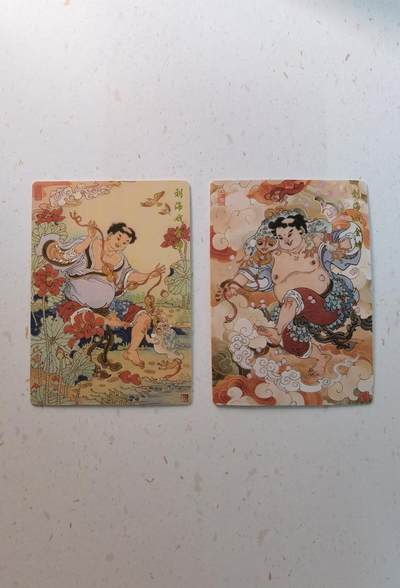 蜂潮卡牌  拍卖003期  0佣收拍（4月26日  21点  截拍） 刘海戏金蟾  普卡  陈岱青 作品