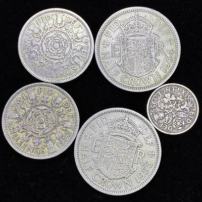 【雨安】【直播拍卖】【裸币套币-001期】 2026-04-24 周五 19:30 (金价1034, 银价18.00) [裸币各国] Great Britain 英国 散币 伊丽莎白二世