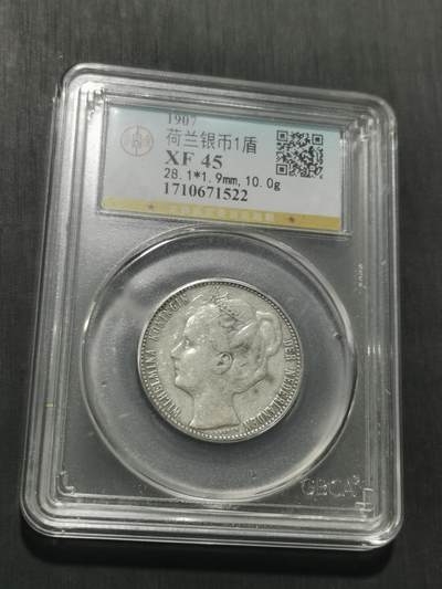 天下钱庄专场欢迎参拍 荷兰威廉敏娜加冕像1盾银币