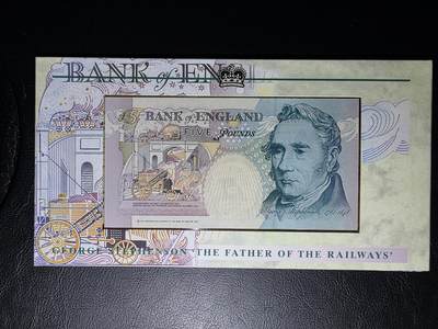 叁拾收藏第36期 英国96年5镑 纪念册  含一枚硬币  UNC