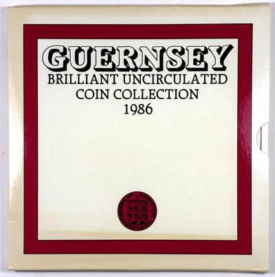 【雨安】【直播拍卖】【裸币套币-001期】 2026-04-24 周五 19:30 (金价1034, 银价18.00) [现代套币] Guernsey 根西 套币 1986年