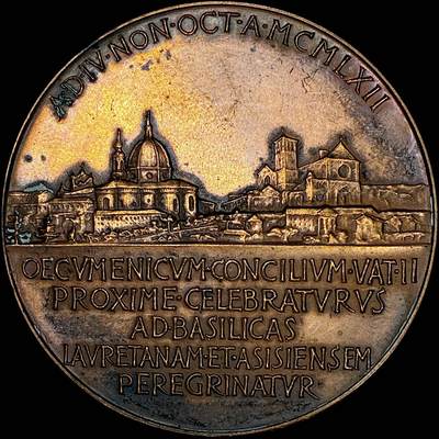 【雨安】【直播拍卖】【裸币套币-001期】 2026-04-24 周五 19:30 (金价1034, 银价18.00) [徽章奖章] Vatican [章] 梵蒂冈 1962年 若望二十三世 铜章 33克, 43mm