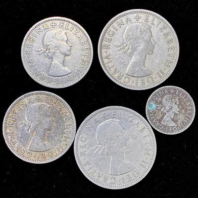 【雨安】【直播拍卖】【裸币套币-001期】 2026-04-24 周五 19:30 (金价1034, 银价18.00) [裸币各国] Great Britain 英国 散币 伊丽莎白二世