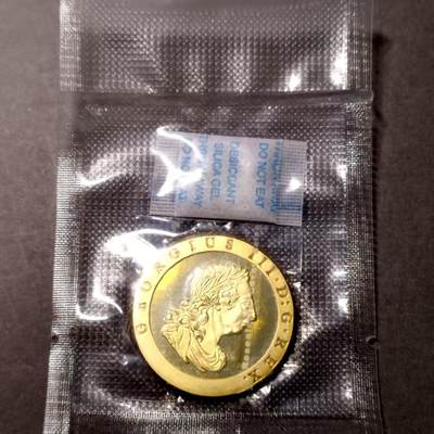 长老汇马年精选第十九场拍卖 珍惜！英国1797车轮一便士后铸致敬版，顶级精制工艺，无铅黄铜镀24K金，发行量仅几百枚（本真空包装，实物参考lot.4）