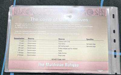 文馨钱币收藏第 303 场，【五一钱币荟，收藏盛宴】长期接代拍业务 全新马尔代夫套册币