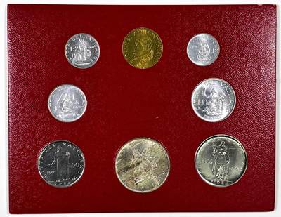 【雨安】【直播拍卖】【裸币套币-001期】 2026-04-24 周五 19:30 (金价1034, 银价18.00) [现代套币] Vatican 梵蒂冈 套币 1960年