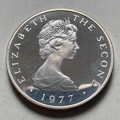 🌹外币初藏🌹🐯2026年第46场   每周二四六晚8️⃣点  世界硬币 苏联泰国纪念币 马恩岛 1977年 2便士 精制银币 8.4克-25.9毫米-92.5%银 发行量1万枚（KM# 34a）