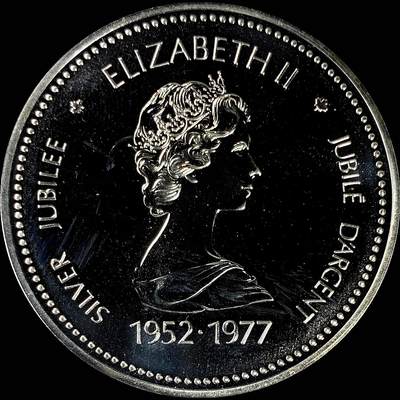 【雨安】【直播拍卖】【裸币套币-001期】 2026-04-24 周五 19:30 (金价1034, 银价18.00) [现代裸币] Canada 加拿大 1元 1977年 伊丽莎白二世登基25周年