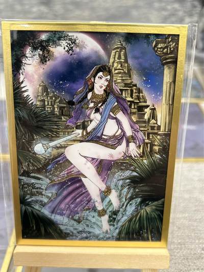 喜灰玩卡拍卖第八期，接拍品0佣金，欢迎送拍，释放现金流，让自己有资金可以购买更多喜欢的卡牌，让别的卡友能淘到更多心仪的卡牌 集画家 多吉老师绘 色纸31张 亚克力镜面工艺  8cmX11cm