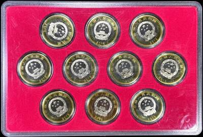 【雨安】【直播拍卖】【裸币套币-001期】 2026-04-24 周五 19:30 (金价1034, 银价18.00) [裸币中国] [中国现代纪念] 2018年 10元 高铁复兴号 10枚