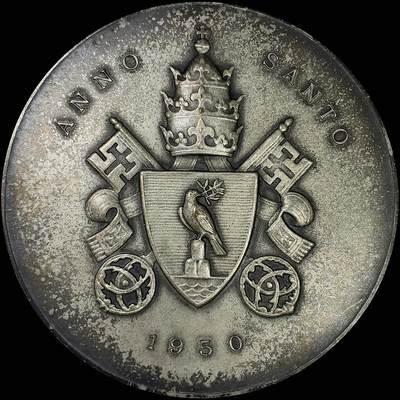 【雨安】【直播拍卖】【裸币套币-001期】 2026-04-24 周五 19:30 (金价1034, 银价18.00) [徽章奖章] Vatican [章] 梵蒂冈 庇护十二世 铜章 155克, 70mm