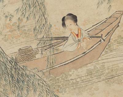 碧月说宝.国有文物商店书画专场（七） 沙馥 柳荫仕女