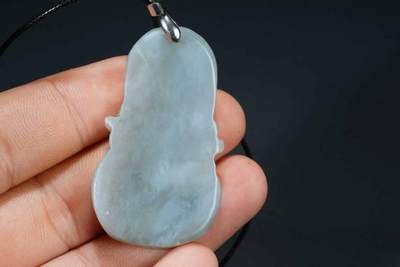 上海都达杂项专场103【全场包邮】  天然和田玉精雕《观音》挂件73-141