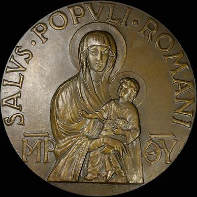 【雨安】【直播拍卖】【裸币套币-001期】 2026-04-24 周五 19:30 (金价1034, 银价18.00) [徽章奖章] Vatican [章] 梵蒂冈 1951年 庇护十二世 铜章 76克, 60mm