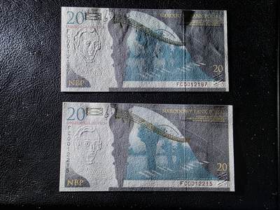 叁拾收藏第36期 波兰20纪念钞  肖邦  2张  UNC