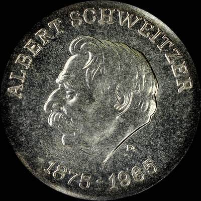 【雨安】【直播拍卖】【裸币套币-001期】 2026-04-24 周五 19:30 (金价1034, 银价18.00) [裸币德国] Germany 德国 东德 10马克 1975年 作家医生阿尔伯特·史怀哲