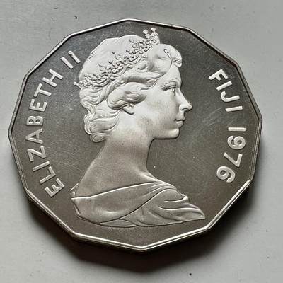 🌹外币初藏🌹🐯2026年第46场   每周二四六晚8️⃣点  世界硬币 苏联泰国纪念币 斐济 1976年 50分 精制银币 18.0克-31.5毫米-92.5%银 发行量3012枚（KM#36a）