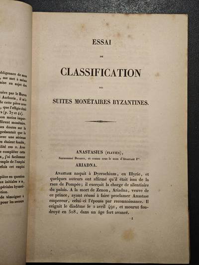 【德藏】世界币章拍卖第171期（拍品征集中~欢迎藏友联系） 1856年 拜占庭钱币序列分类论 硬壳精装 封面开裂 品相如图 全书约488页