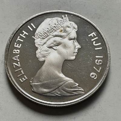 🌹外币初藏🌹🐯2026年第46场   每周二四六晚8️⃣点  世界硬币 苏联泰国纪念币 斐济 1976年 10分 精制银币 6.55克-23.6毫米-92.5%银 发行量3012枚（KM#30a）