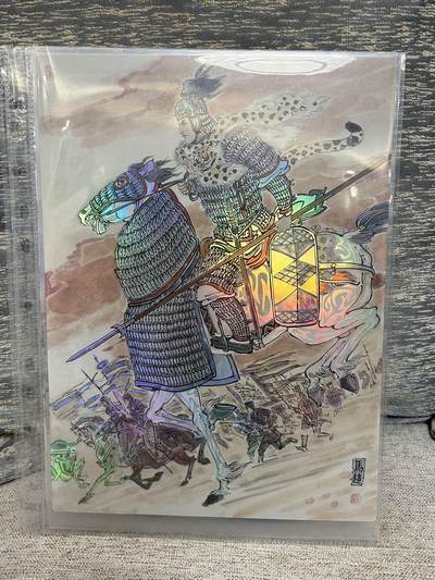 喜灰玩卡拍卖第八期，接拍品0佣金，欢迎送拍，释放现金流，让自己有资金可以购买更多喜欢的卡牌，让别的卡友能淘到更多心仪的卡牌 【A4】 齐卡 王涌喆老师绘5虎 精雕彩闪 A4大卡 一套5张