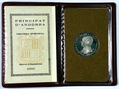 【雨安】【直播拍卖】【裸币套币-001期】 2026-04-24 周五 19:30 (金价1034, 银价18.00) [现代装帧] Andorra 安道尔 1980年 银章