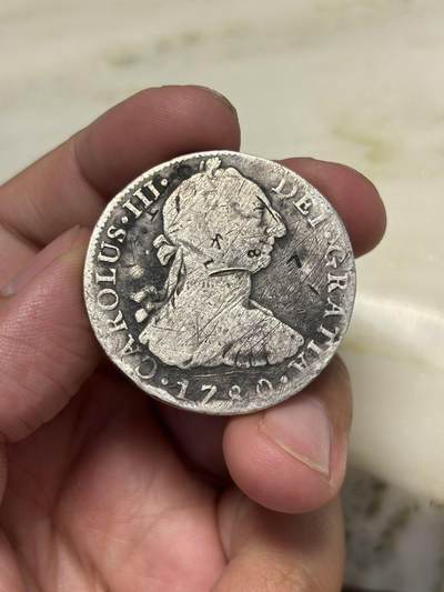 大畅畅的钱币铺 1780年卡三双柱银币