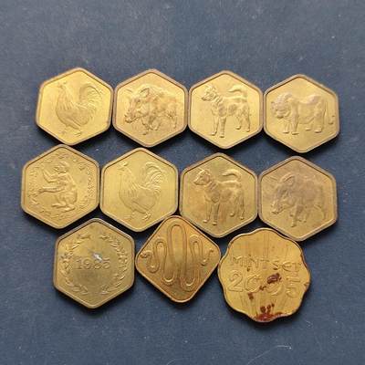 【全场包邮】纯粹捡漏拍522场 【纪念章】日本各年份年份套币铭牌11枚一组-仅随套币发行