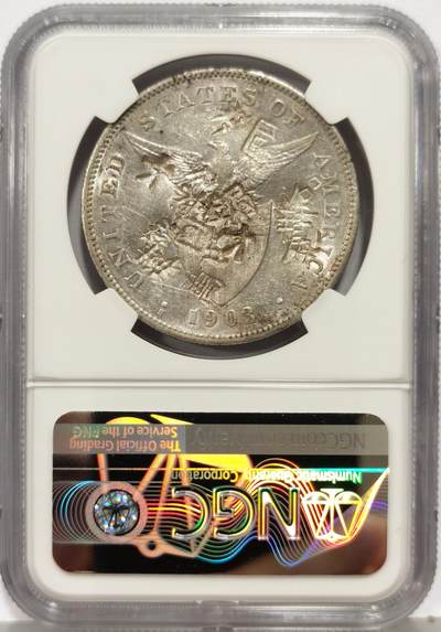 博洋堂“生趣盎然”4月精品专场暨第169期（全场包邮） NGC VFD 美属菲律宾1903年1比索银币，戳记满打