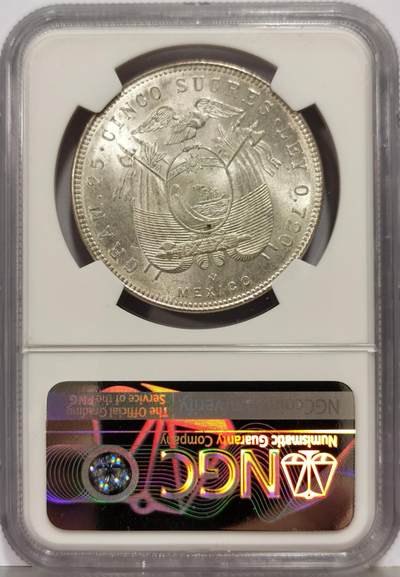 博洋堂“生趣盎然”4月精品专场暨第169期（全场包邮） NGC MS63 厄瓜多尔1944年5苏克雷大银币，淡彩BU转光，状态不输64。