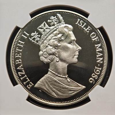 【德藏】世界币章拍卖第171期（拍品征集中~欢迎藏友联系） 冠军分！1986年 马恩岛安德鲁王子大婚精制克朗纪念镍币 NGC PF68UC 状态极佳