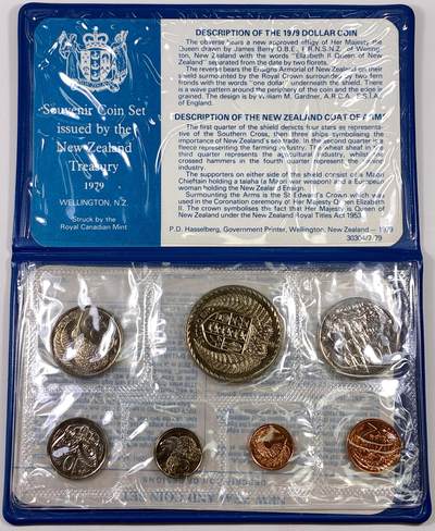 【雨安】【直播拍卖】【裸币套币-001期】 2026-04-24 周五 19:30 (金价1034, 银价18.00) [现代套币] New Zeeland 新西兰 套币 1979年