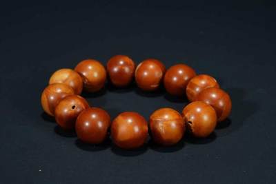 上海都达杂项专场103【全场包邮】  橄榄核圆珠手串71-334