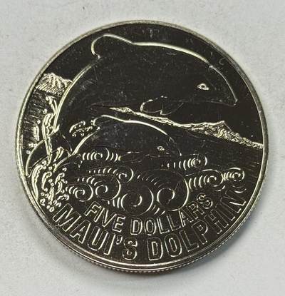 S&S Numismatic世界钱币-拍卖 第127期 新西兰2010年 毛伊岛的海豚 5新元纪念币  发行量4000枚