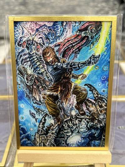 喜灰玩卡拍卖第八期，接拍品0佣金，欢迎送拍，释放现金流，让自己有资金可以购买更多喜欢的卡牌，让别的卡友能淘到更多心仪的卡牌 集画家 多吉老师绘 色纸31张 亚克力镜面工艺  8cmX11cm