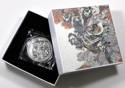 【雨安】【直播拍卖】【裸币套币-001期】 2026-04-24 周五 19:30 (金价1034, 银价18.00) [现代装帧] Cameroun 喀麦隆 1000法郎 2024年 孙悟空齐天大圣 仿古精制银币 [62.20克,  0.999银] 编号080