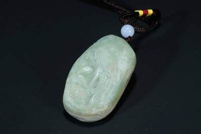 上海都达杂项专场103【全场包邮】  天然和田玉精雕《凤凰牡丹》挂件71-254