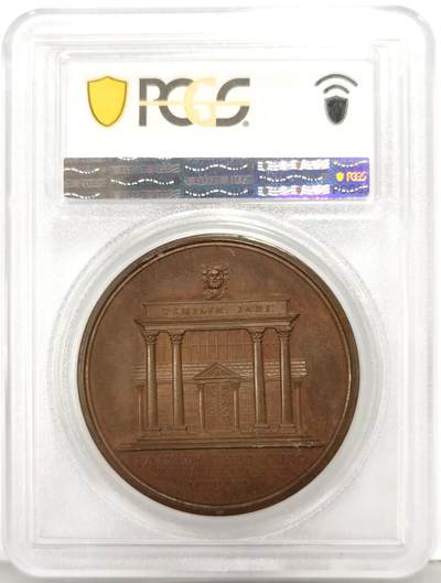 博洋堂“生趣盎然”4月精品专场暨第169期（全场包邮） PCGS SP64 法国1805年拿破仑一世普雷斯堡和约原铸铜章 巴黎造币厂巧克力包浆 背面紧闭的雅努斯神殿“雅努斯之门”在和平时期关闭；战争时期打开。普雷斯堡（今布拉迪斯拉发）1805年法军于拿破仑指挥下在奥斯特里茨战役（三皇会战）中击败俄奥联军，在此签订和约，直接导致神圣罗马帝国解体，反法同盟瓦解，拿皇确立欧洲霸权地位，仅仅两枚更高分