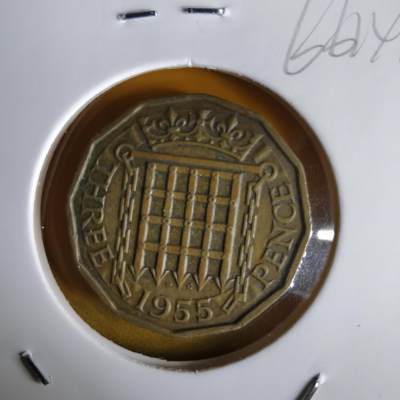 沼泽如烟--第1066场 英国1955年3便士