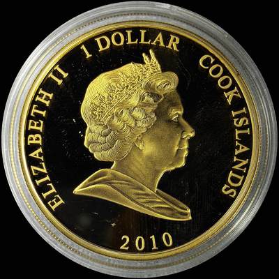 【雨安】【直播拍卖】【裸币套币-001期】 2026-04-24 周五 19:30 (金价1034, 银价18.00) [现代裸币] Cook Island 库克群岛 1元 2010年 皇室婚礼