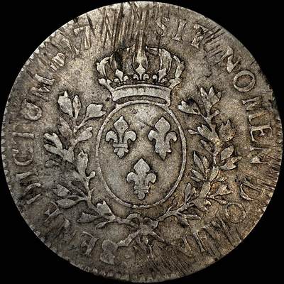 【雨安】【直播拍卖】【裸币套币-001期】 2026-04-24 周五 19:30 (金价1034, 银价18.00) [裸币法国] France 法国 1埃居 KM#0512 DAV-1331 (1740-1772) 路易十五 中年版