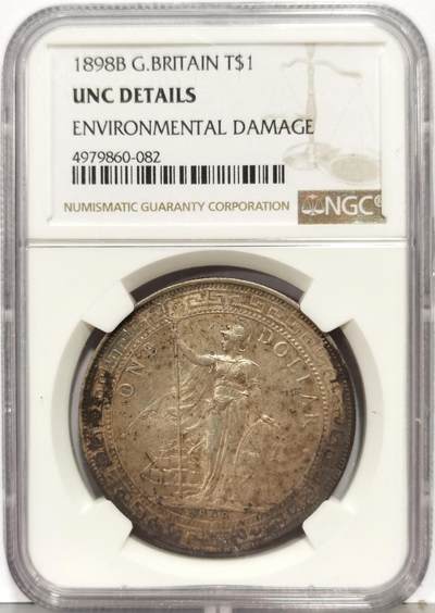 博洋堂“生趣盎然”4月精品专场暨第169期（全场包邮） NGC UNC 英国贸易银1898年B版站洋