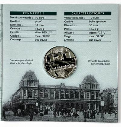 【雨安】【直播拍卖】【裸币套币-001期】 2026-04-24 周五 19:30 (金价1034, 银价18.00) [现代装帧] Belgium 欧元 比利时 10欧元 2002年 铁路