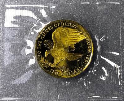 【雨安】【直播拍卖】【裸币套币-001期】 2026-04-24 周五 19:30 (金价1034, 银价18.00) [现代裸币] Marshall Islands 马绍尔群岛 10元 1991年 海湾战争之沙漠风暴英雄