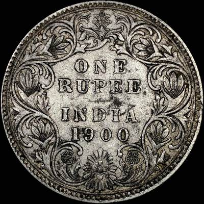 【雨安】【直播拍卖】【裸币套币-001期】 2026-04-24 周五 19:30 (金价1034, 银价18.00) [裸币各国] India 英属印度 1卢比 1900年