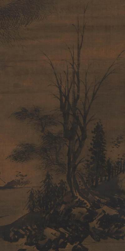 碧月说宝.国有文物商店书画专场（七） 马琬（款） 疏林归渔图