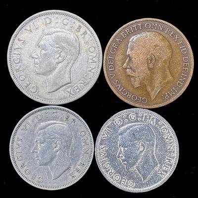 【雨安】【直播拍卖】【裸币套币-001期】 2026-04-24 周五 19:30 (金价1034, 银价18.00) [裸币各国] Great Britain 英国 散币 乔治六世