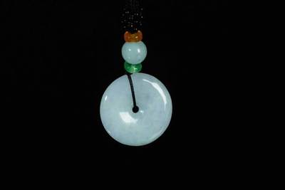 上海都达杂项专场103【全场包邮】  天然冰糯种翡翠（A货）平安扣挂件71-278