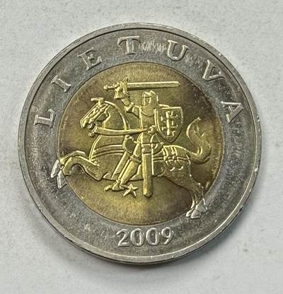 S&S Numismatic世界钱币-拍卖 第127期 立陶宛2009年5立特双色币